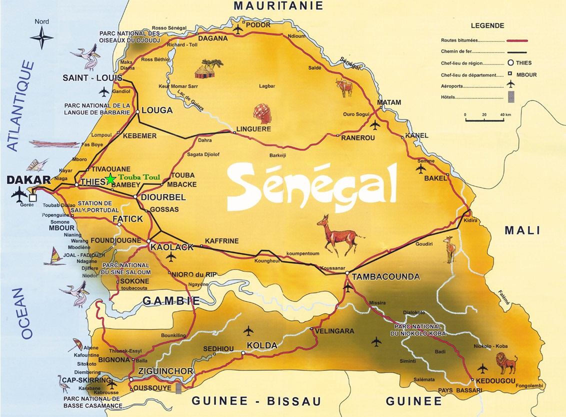 Carte du Sénégal